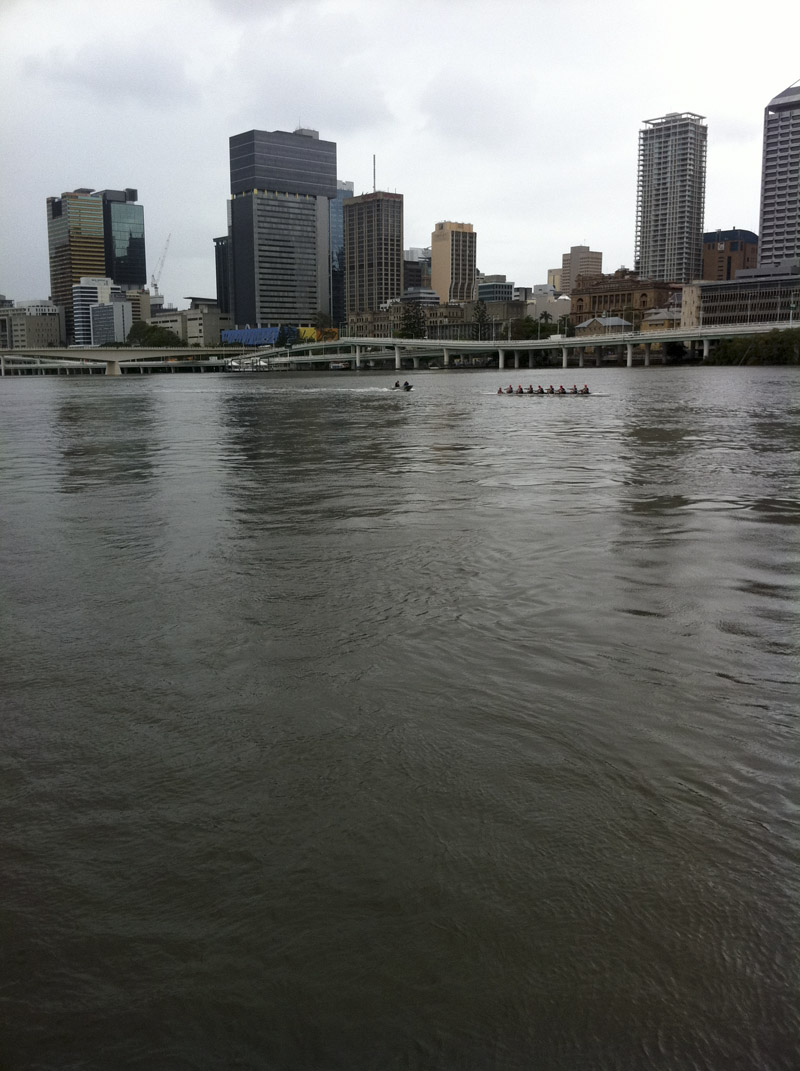 129.Brisbane River, from the S. Brisbane Bank, looking N  towards Brisbane's Central Business Dist.