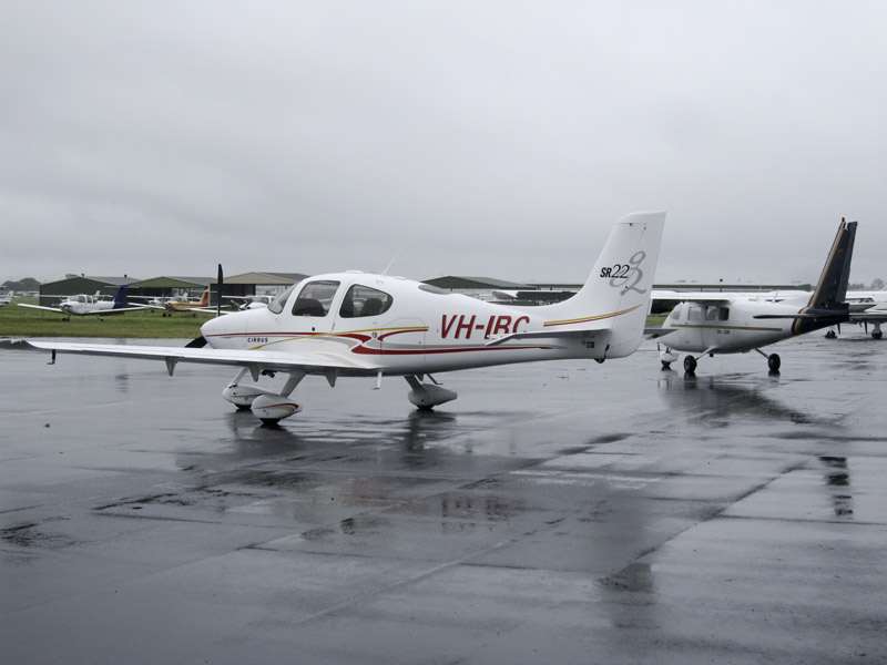 144.SR22 waiting for WX to  begin 2nd day of 1st Oz CPPP (Brisbane's Archerfield Airport - YBAF)