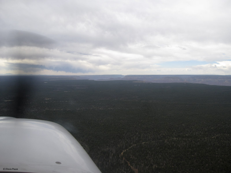 13.South rib of Grand Canyon, approaching to land at GCN