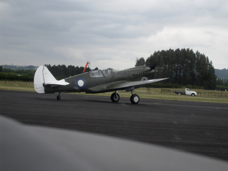 015.Curtiss P-40N Warhawk departing Rwy 03 at Ardmore Airport, Auckland, NZ
