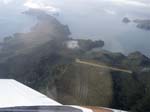 322.Kaikoura Island & Motu Kaikoura Island Aerodrome (NZKD), from directly overhead, looking N